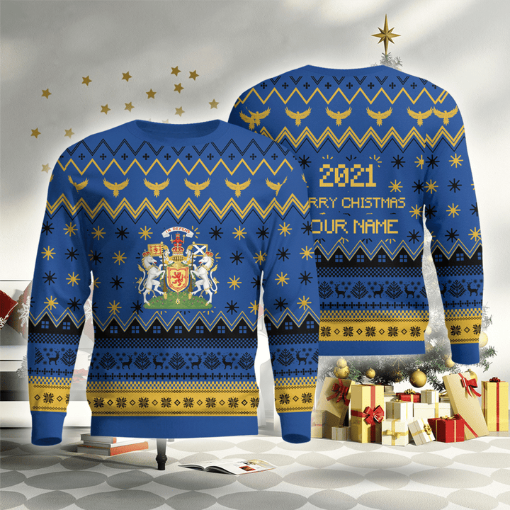 AIO Pride - Customize Scotland Merry Christmas Ver 2 Sweatshirt