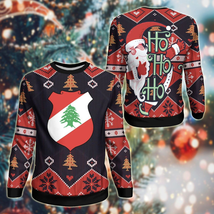 AIO Pride - Lebanon Christmas - Santa Claus Ho Ho Ho Sweatshirt