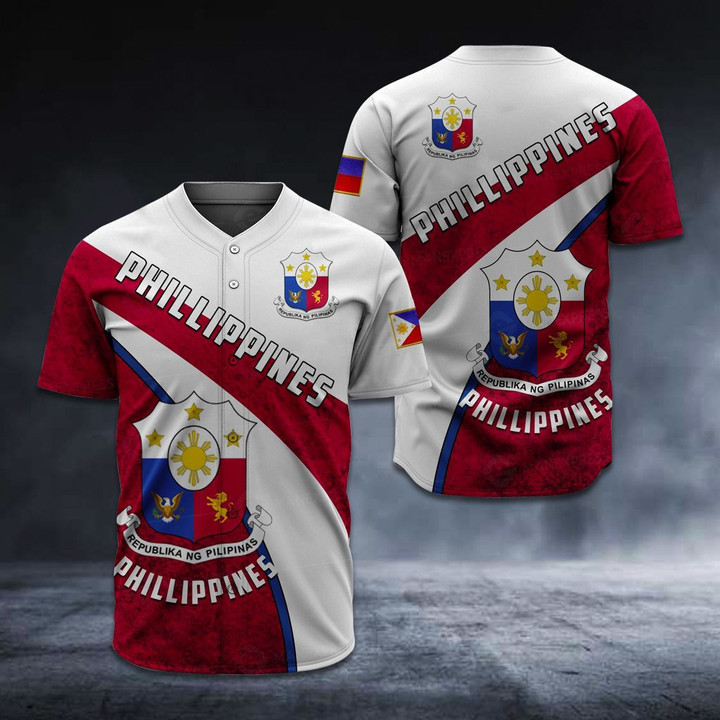 AIO Pride - Customize Philippines Coat Of Arms Baseball Jersey Shirt