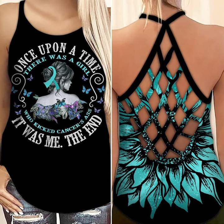 AIO Pride - Ovarian Cancer Awareness Once Upon A Time Criss-Cross Back Tank Top