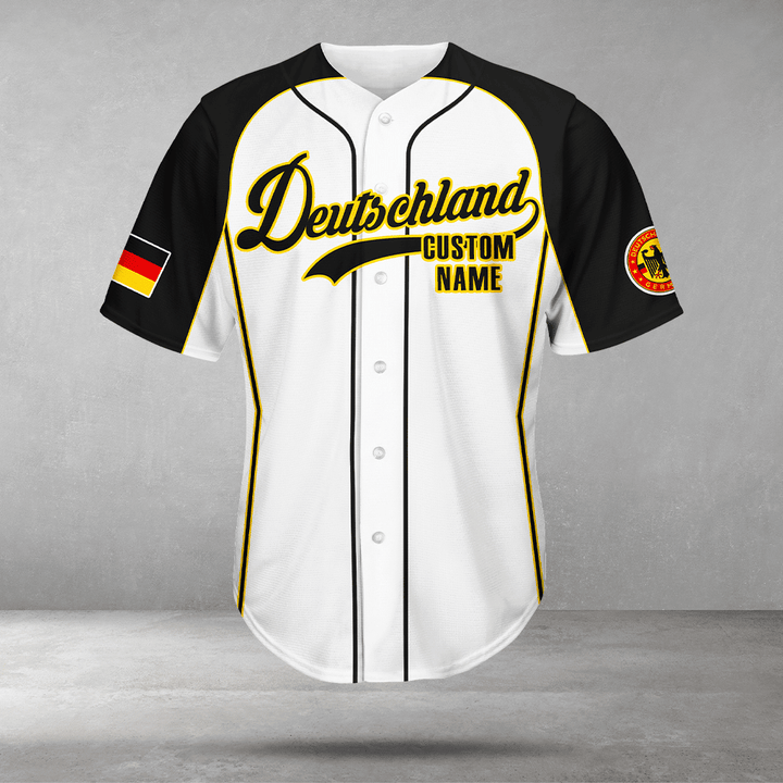 AIO Pride - Customize Black Line And Coat Of Arm Germany Unisex Adult Baseball Jersey Shirt