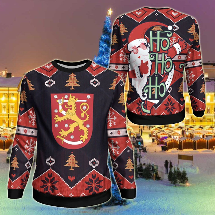 AIO Pride - Finland Christmas - Santa Claus Ho Ho Ho Sweatshirt