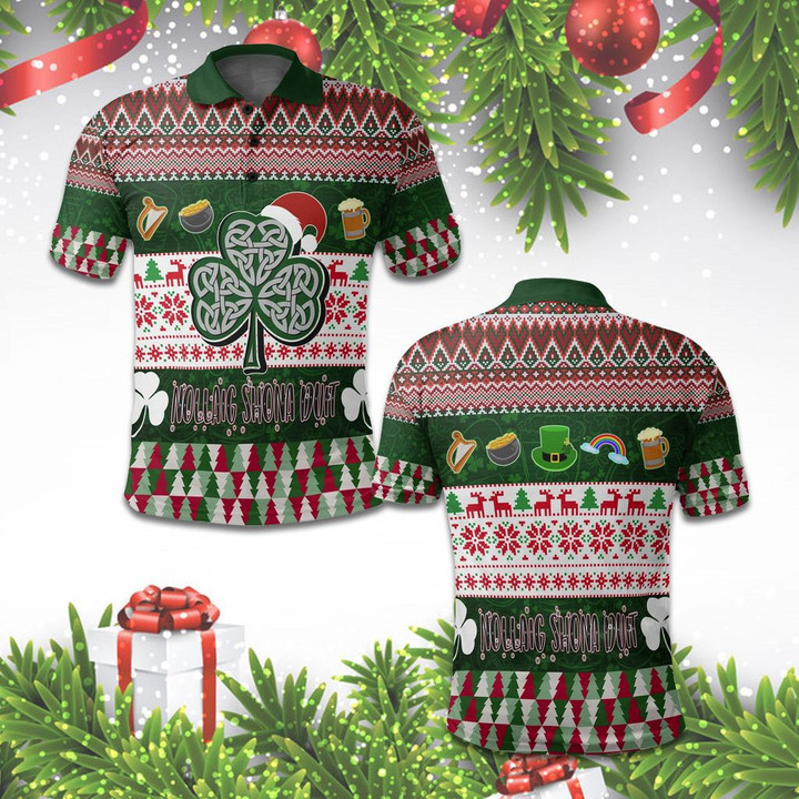 AIO Pride - Ireland Christmas Unisex Adult Polo Shirt