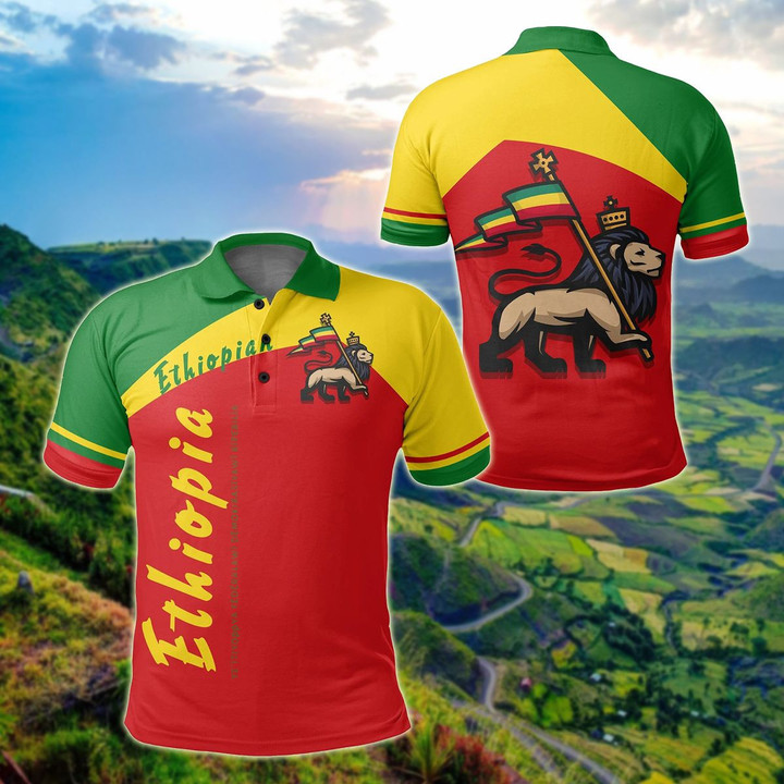 AIO Pride - Ethiopia Vera Style Unisex Adult Polo Shirt
