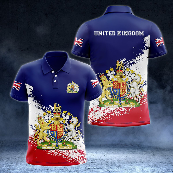 AIO Pride - United Kingdom Coat Of Arms - New Version Unisex Adult Polo Shirt