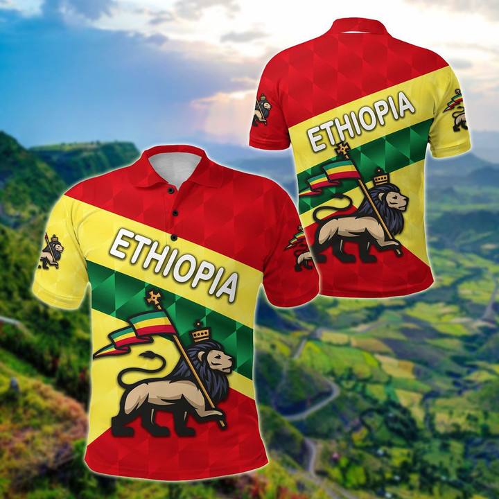 AIO Pride - Ethiopia Vibe Version Unisex Adult Polo Shirt