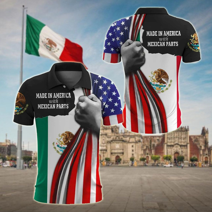 AIO Pride - Made In America With Mexican Parts Unisex Adult Polo Shirt