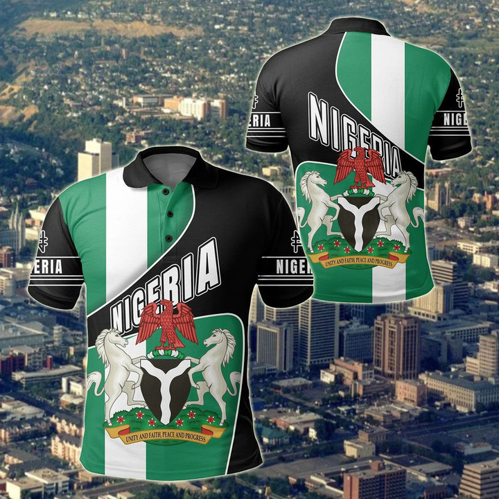 AIO Pride - Nigeria Naira Heart And Soul Unisex Adult Polo Shirt
