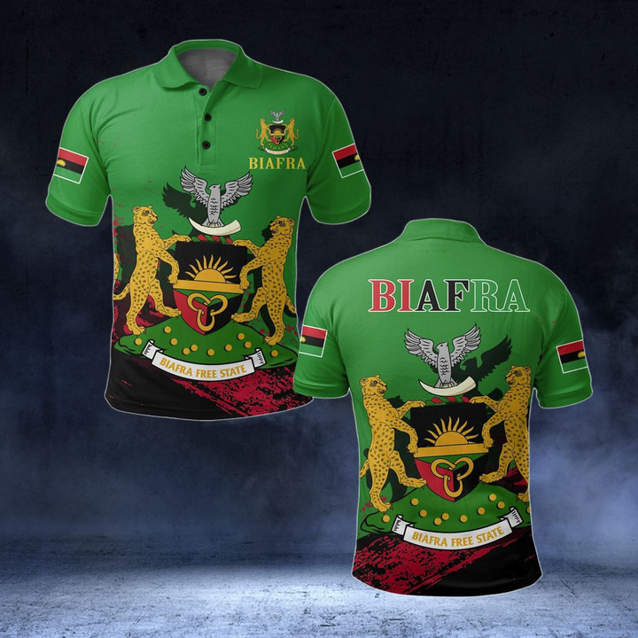 AIO Pride - Biafra Coat Of Arms - Green Unisex Adult Polo Shirt