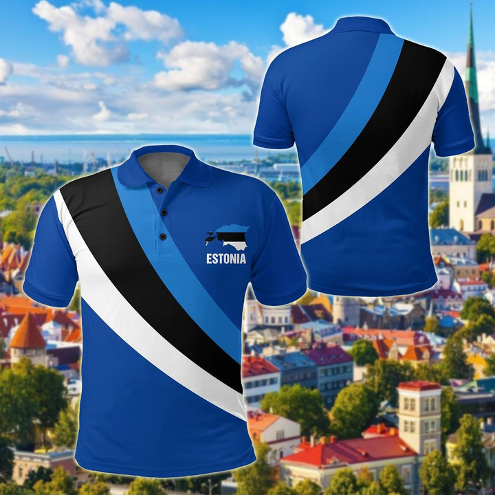 AIO Pride - Estonia Special Flag Unisex Adult Polo Shirt