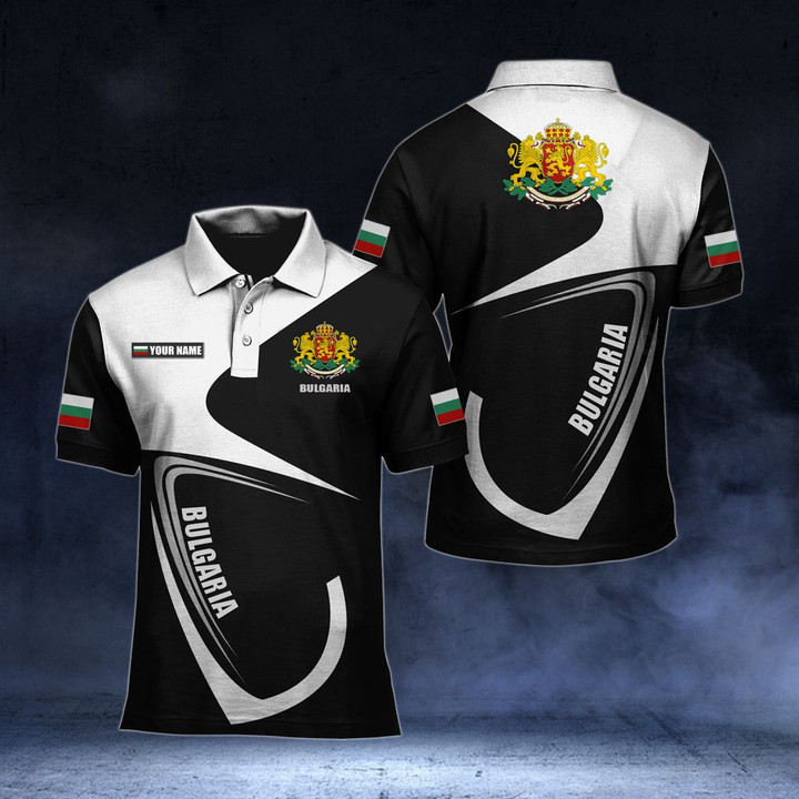 AIO Pride - Customize Bulgaria Coat Of Arms & Flag Unisex Adult Polo Shirt