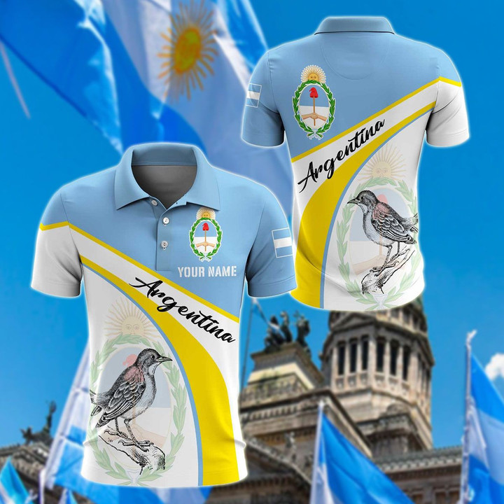 AIO Pride - Customize Argentina Rufous Hornero Unisex Adult Polo Shirt