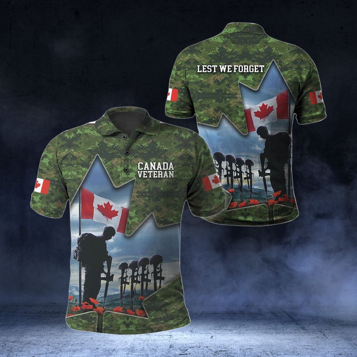 AIO Pride - Canada Veteran Camo Unisex Adult Polo Shirt