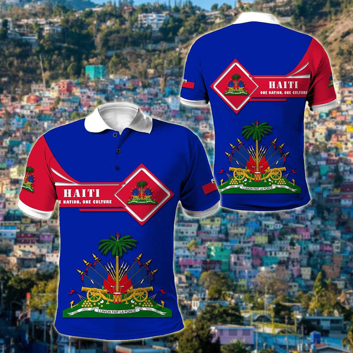 AIO Pride - Haiti Unisex Adult Polo Shirt