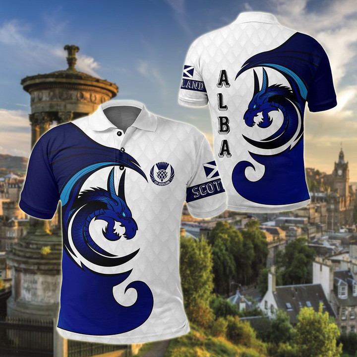 AIO Pride - Scotland Dragon Unisex Adult Polo Shirt