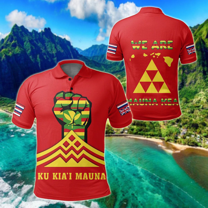 AIO Pride - Hawaii Mauna Kea Strong Unisex Adult Polo Shirt