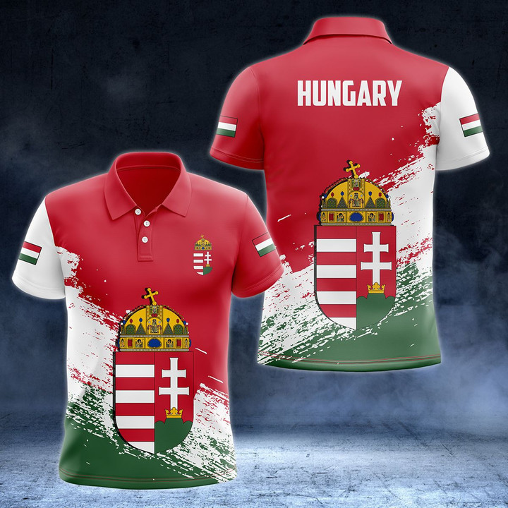 AIO Pride - Hungary Coat Of Arms - New Version Unisex Adult Polo Shirt