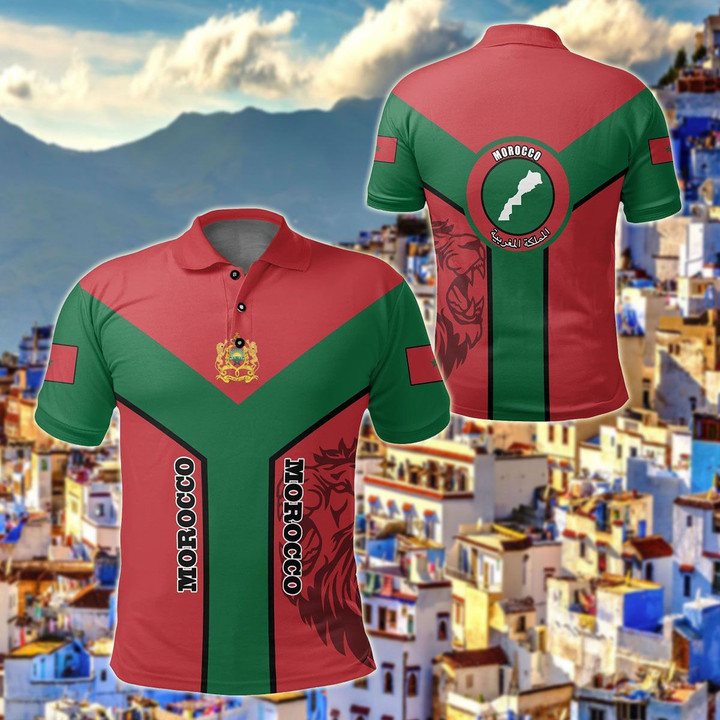 AIO Pride - Morocco Rising Unisex Adult Polo Shirt