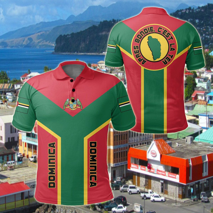 AIO Pride - Dominica Rising Unisex Adult Polo Shirt