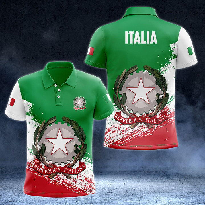 AIO Pride - Italia Coat Of Arms - New Version Unisex Adult Polo Shirt