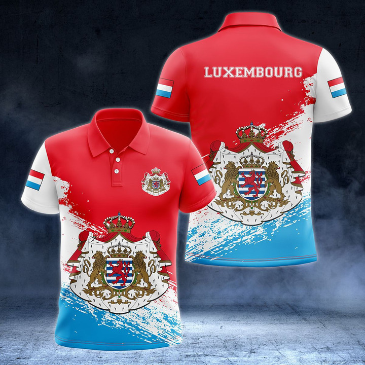 AIO Pride - Luxembourg Coat Of Arms - New Version Unisex Adult Polo Shirt