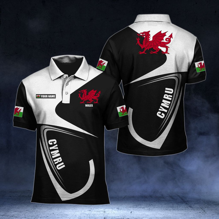 AIO Pride - Customize Cymru - Welsh Dragon Unisex Adult Polo Shirt