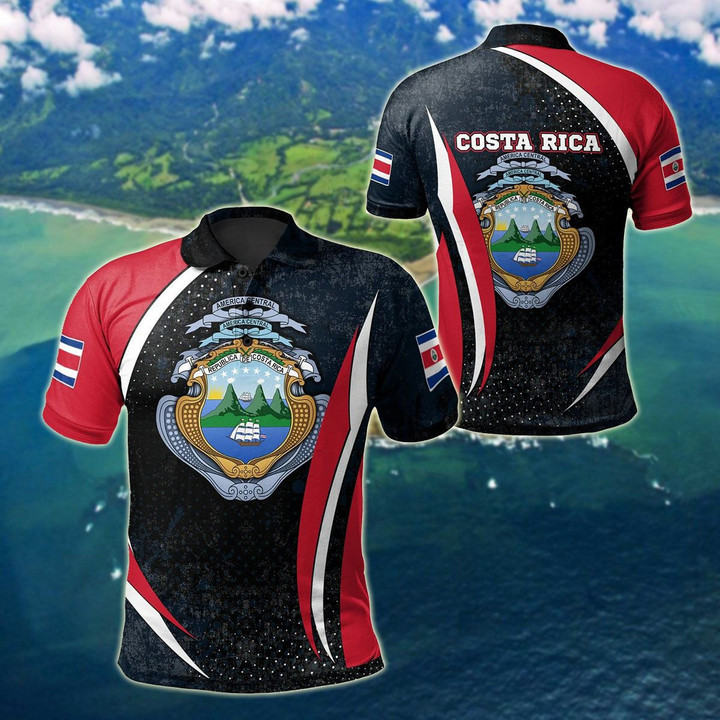 AIO Pride - Costa Rica Spirit Unisex Adult Polo Shirt