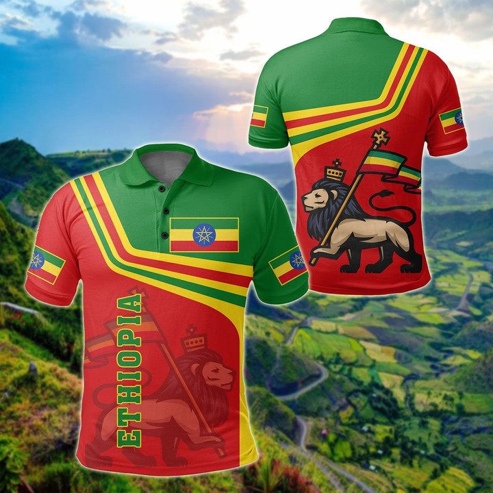AIO Pride - Ethiopia Aliyah Style Unisex Adult Polo Shirt