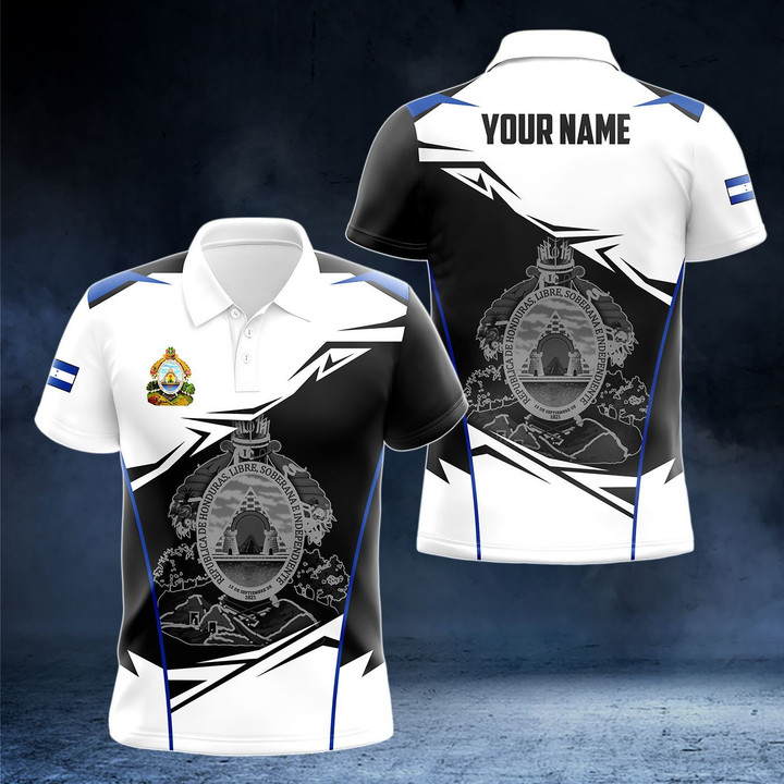 AIO Pride - Customize Honduras Pround Coat Of Arms Special Pattern Unisex Adult Polo Shirt