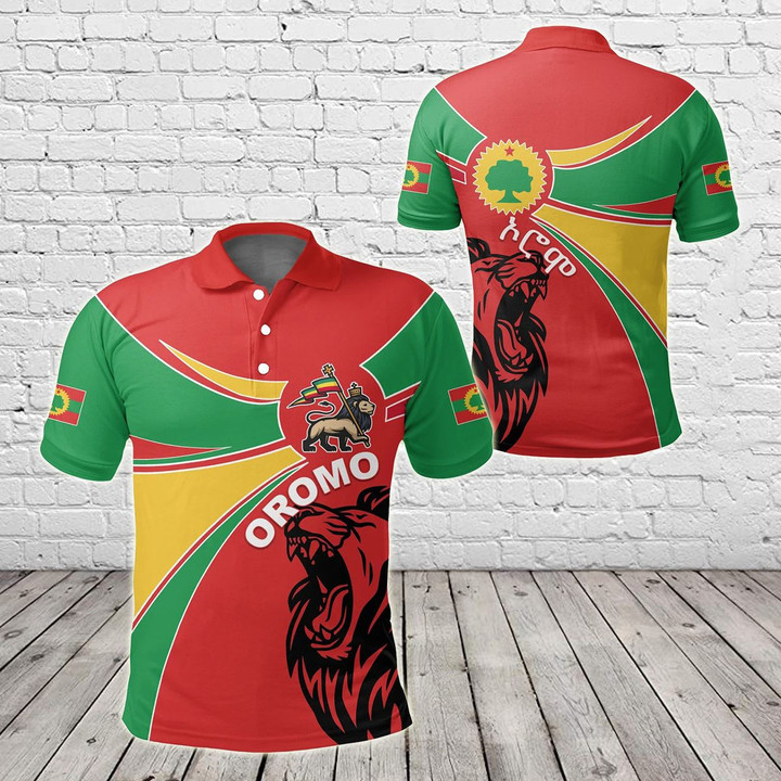 AIO Pride - Oromo Round Coat Of Arms Unisex Adult Polo Shirt