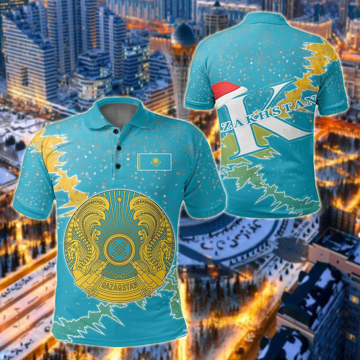 AIO Pride - Kazakhstan Christmas Coat Of Arms X Style Unisex Adult Polo Shirt