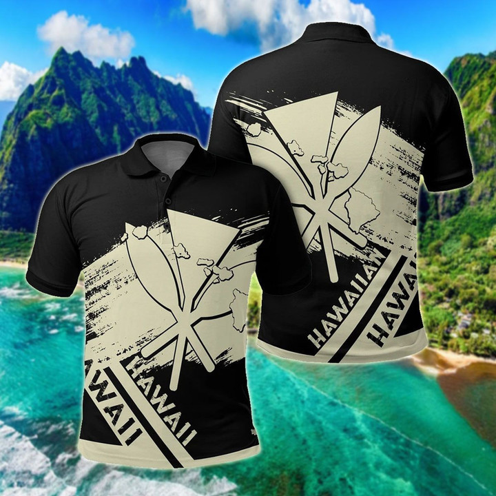 AIO Pride - Hawaiian Map Kanaka Identifier Brusch Style Ver02 Unisex Adult Polo Shirt
