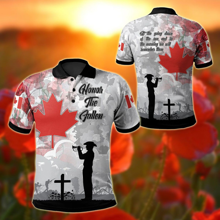 AIO Pride - Canada We Will Remember Them Unisex Adult Polo Shirt