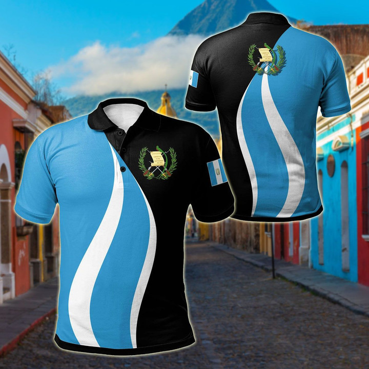 AIO Pride - Guatemala Flag And Coat Of Arms Unisex Adult Polo Shirt