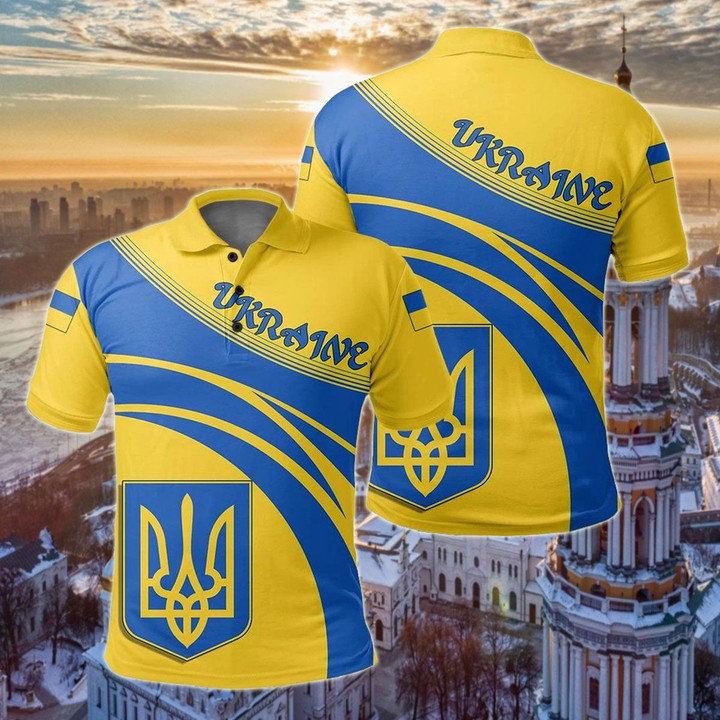 AIO Pride - Ukraine Coat Of Arms Cricket Style Unisex Adult Polo Shirt