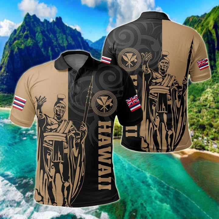 AIO Pride - Hawaii King Polynesian Lawla Style Unisex Adult Polo Shirt