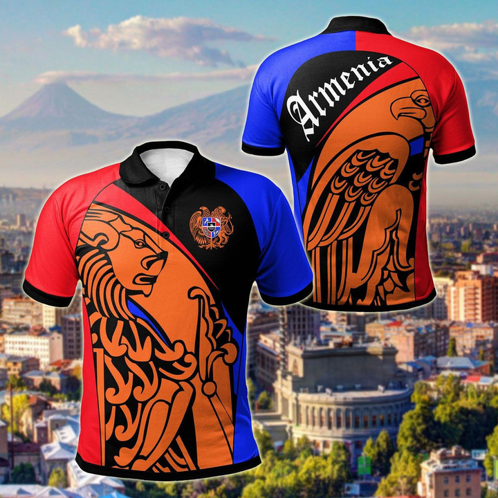AIO Pride - Armenia - A Lion And An Eagle Unisex Adult Polo Shirt