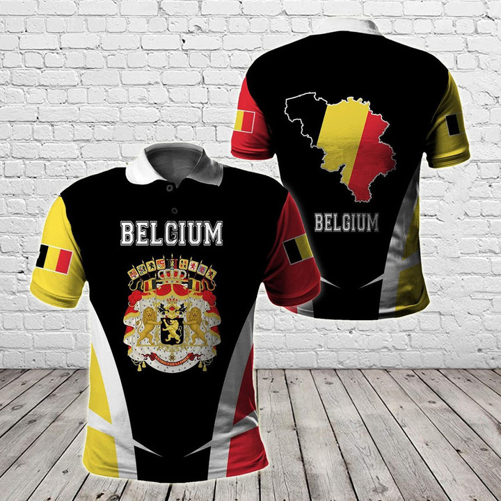 AIO Pride - Belgium Proud Of My Country Unisex Adult Polo Shirt