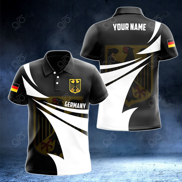 AIO Pride - Customize Germany Coat Of Arms Style 3D Print Unisex Adult Polo Shirt
