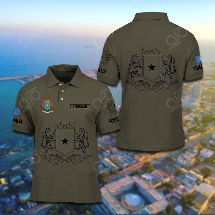 AIO Pride - Customize Somalia Coat Of Arms Polo Shirt