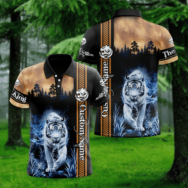 AIO Pride - Custom Name The Tiger Celtic Unisex Adult Polo Shirt