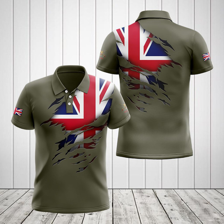 AIO Pride - British Army Flag 3D Unisex Adult Polo Shirt