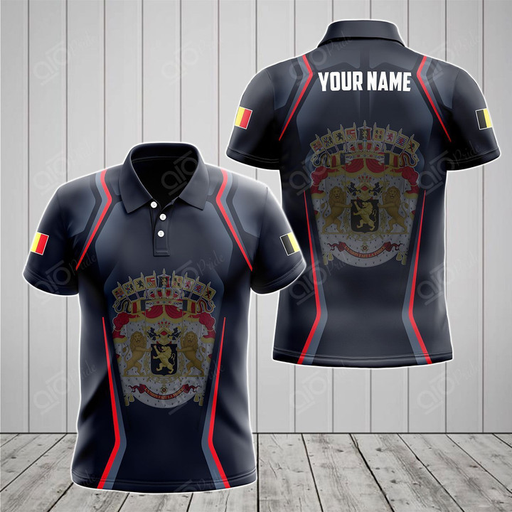 AIO Pride - Customize Belgium Coat Of Arms Print 3D Special Unisex Adult Polo Shirt