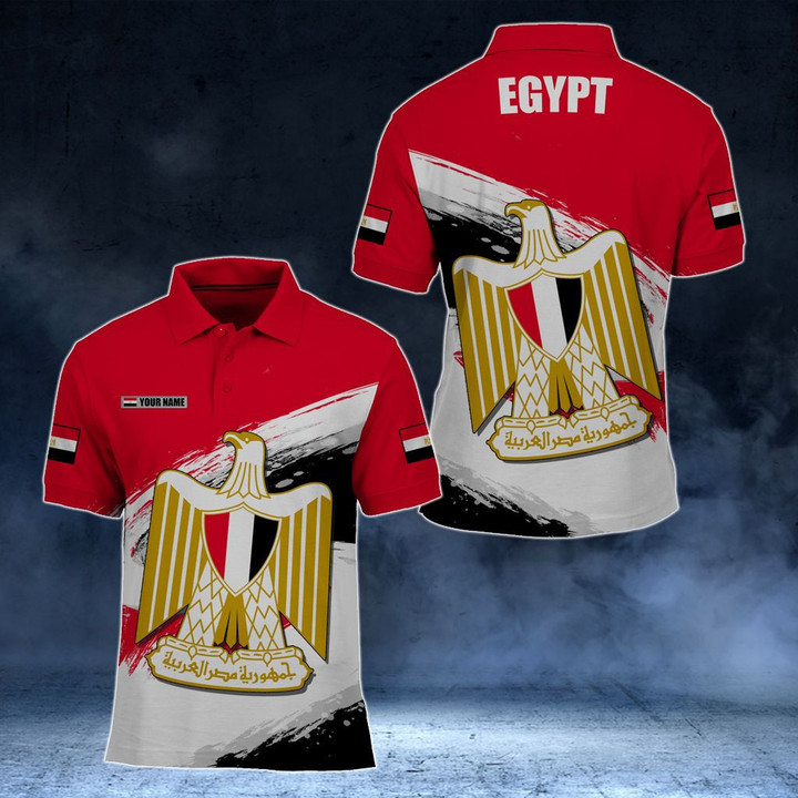 AIO Pride - Customize Egypt Coat Of Arms Paint Style Unisex Adult Polo Shirt