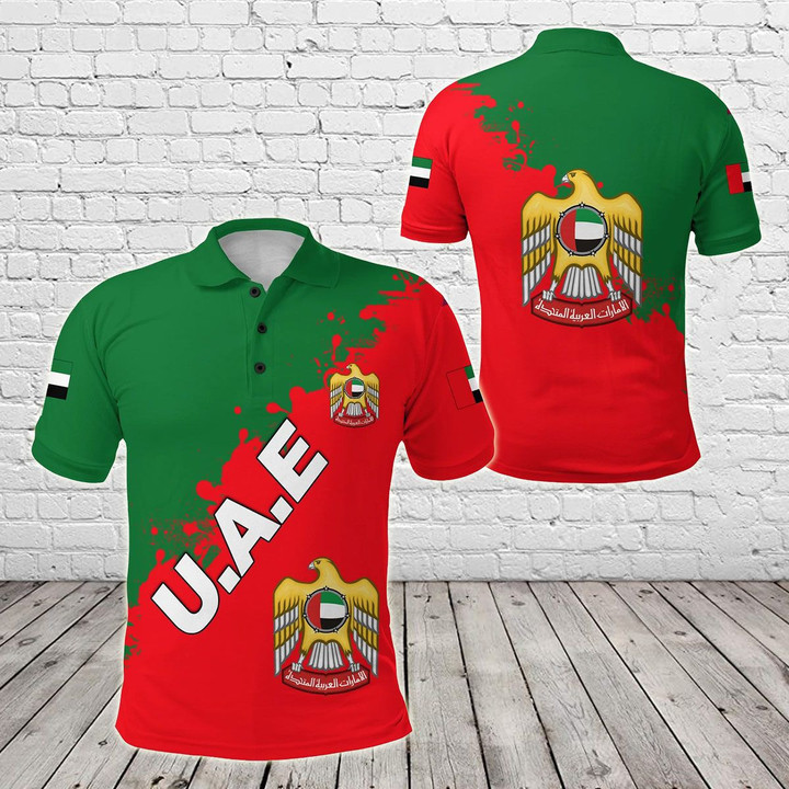 AIO Pride - United Arab Emirates Smudge Version Unisex Adult Polo Shirt