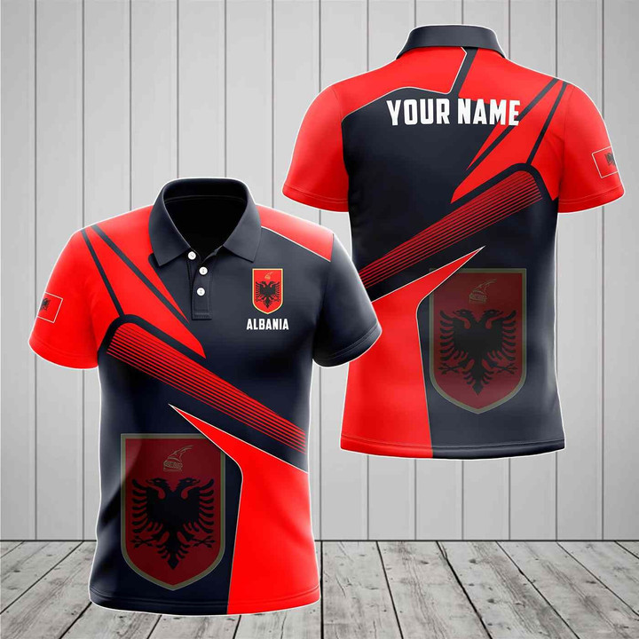 AIO Pride - Customize Albania Proud With Coat Of Arms Unisex Adult Polo Shirt