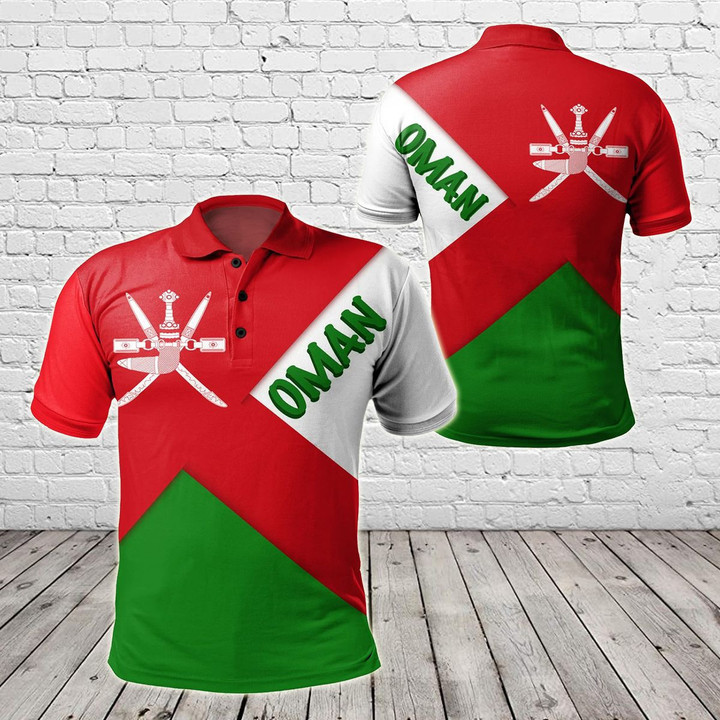 AIO Pride - Oman Flag Unisex Adult Polo Shirt