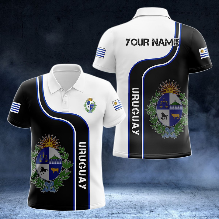 AIO Pride - Customize Uruguay Line Color Unisex Adult Polo Shirt