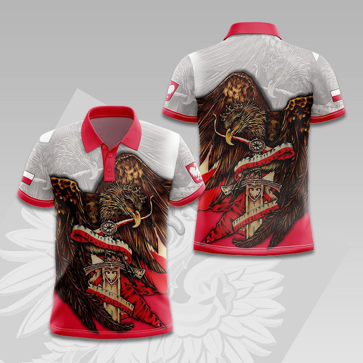 AIO Pride - Poland Eagle Sword 3D Unisex Adult Polo Shirt