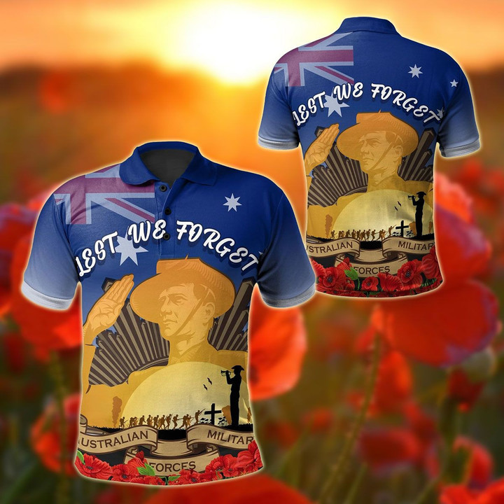 AIO Pride - Australia Anzac Day 2022 And Soldier Unisex Adult Polo Shirt